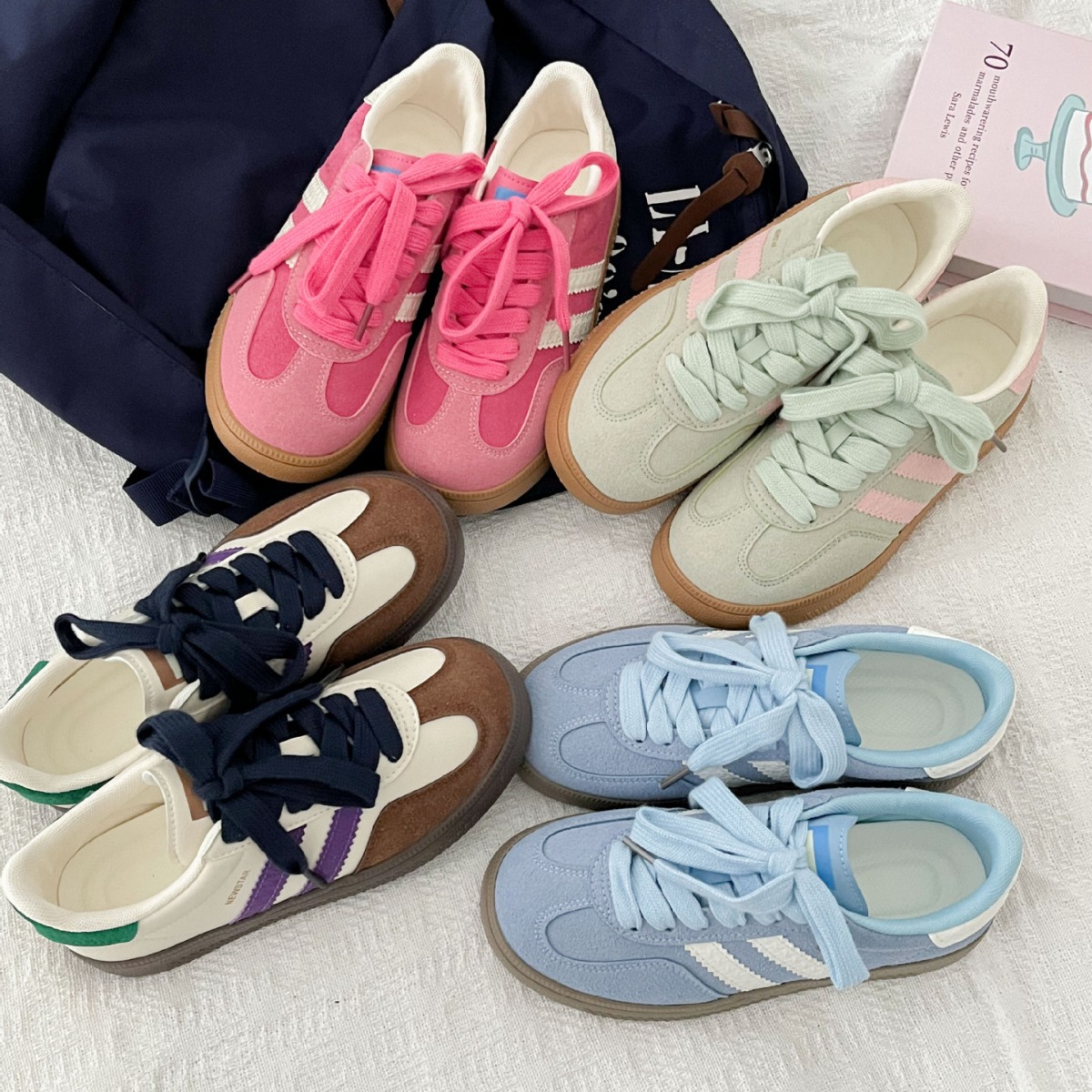 Mesh Sneaker Women - Vintage-Sneaker für Damen, neue weiße Sneaker,