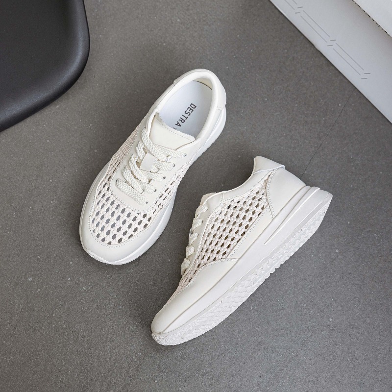 Leder Mesh Weiße Schuhe Damen  – Mesh Sneaker Women Bewertung und Preis